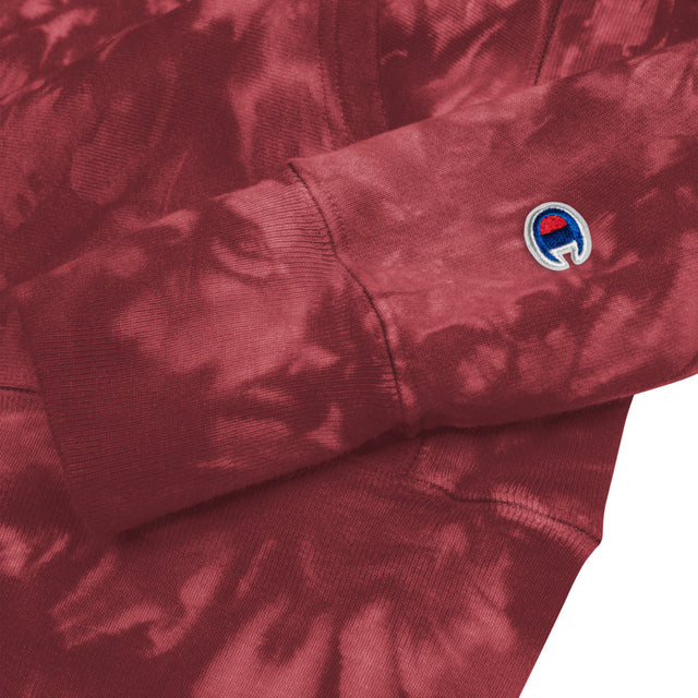 Clear Logo Champion Tie-Dye Hoodie