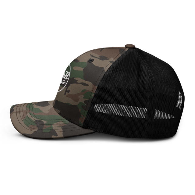 Camo-Embroidered Trucker Hat