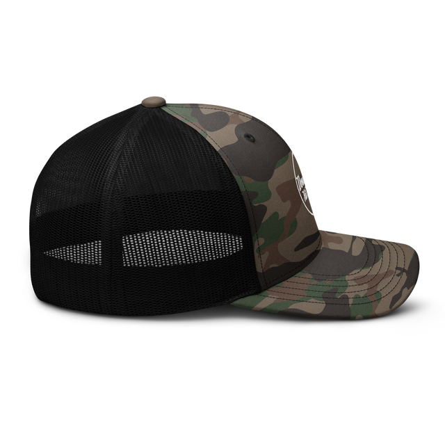 Camo-Embroidered Trucker Hat